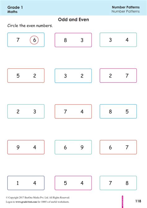 odd and even numbers worksheets grade 1|Odd and Even. Mathematics Worksheets and Study Guides First .